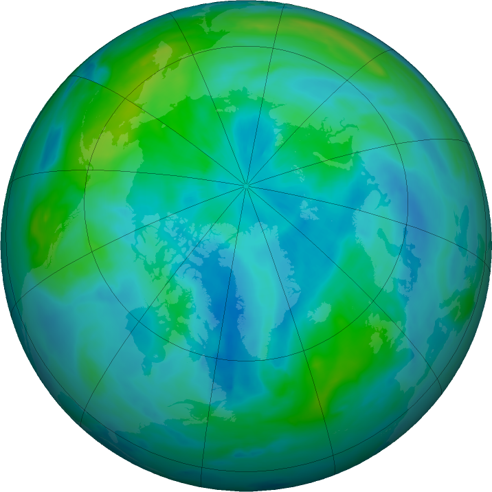 Arctic ozone map for 26 September 2023